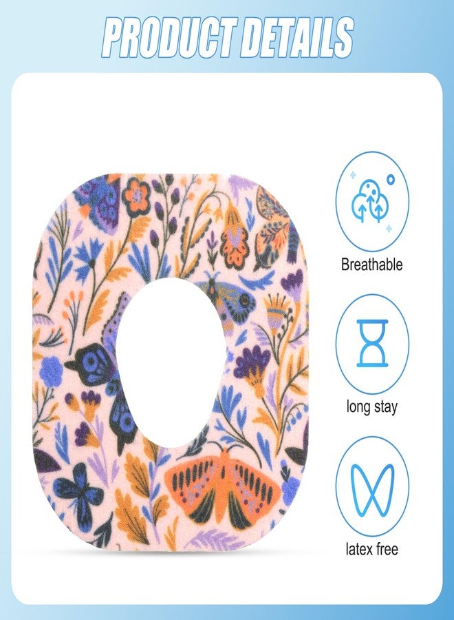 XIHIRCD 25pcs Sensor Covers for Dexcom G7, Waterproof Adhesive Over Patches Blood Sugar Monitor Patch Butterfly Print Sensor Sticker Overpatch Accessories Compatible with Dexcom G7 (5 Styles) - Image 4